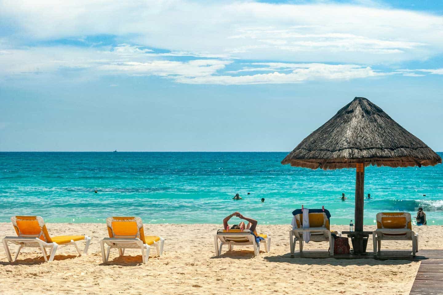 a stunning beach in cancun mexico
