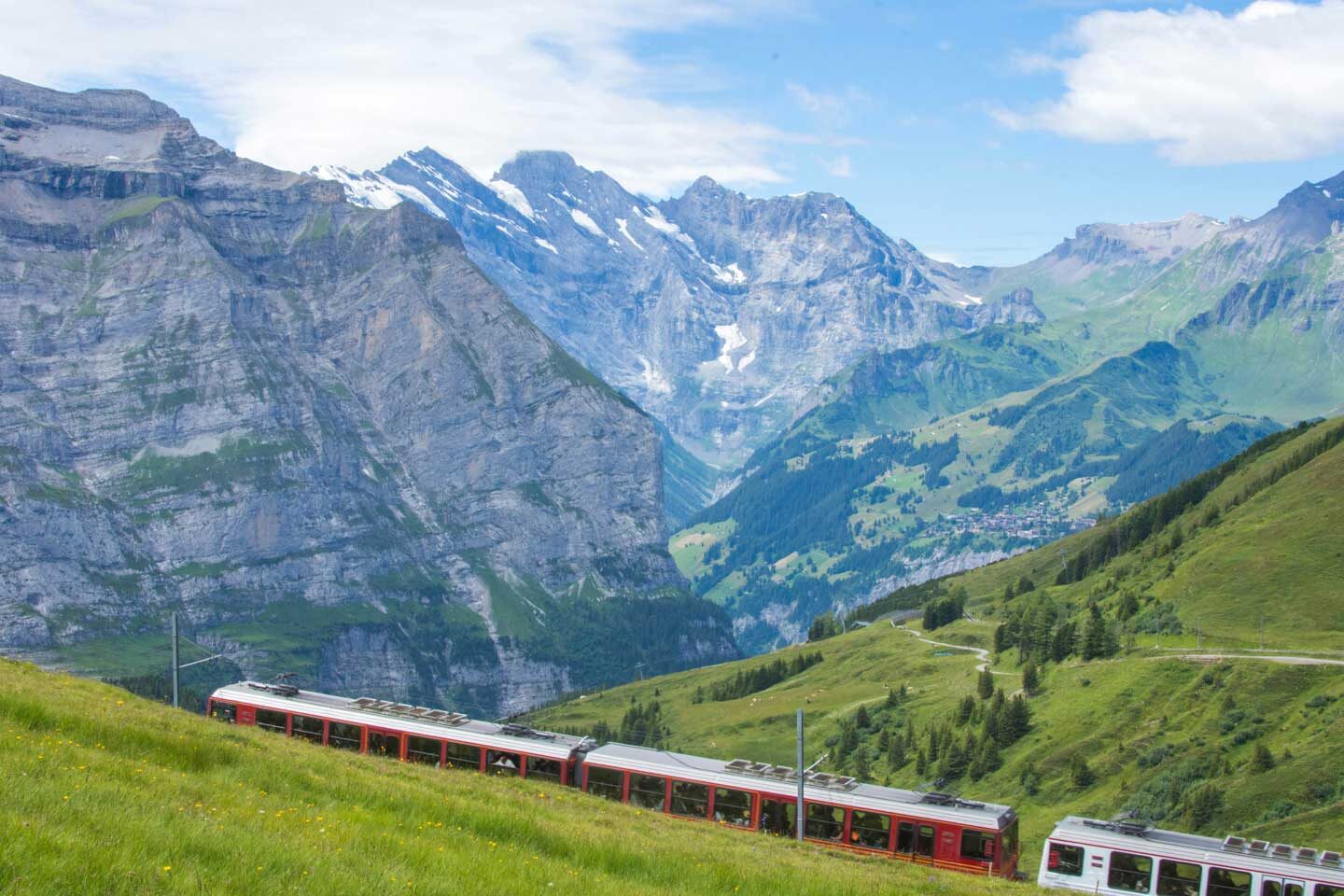 riding the train to the top of jungfraujoch