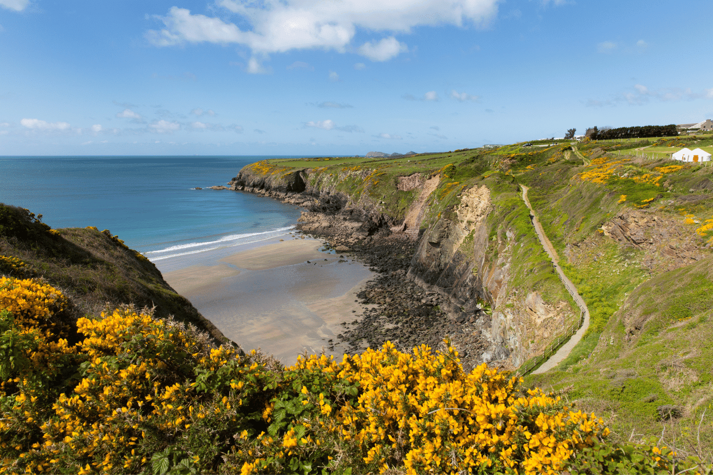 Caerfai Bay in the Coast National Park, Pembrokeshire, Wales