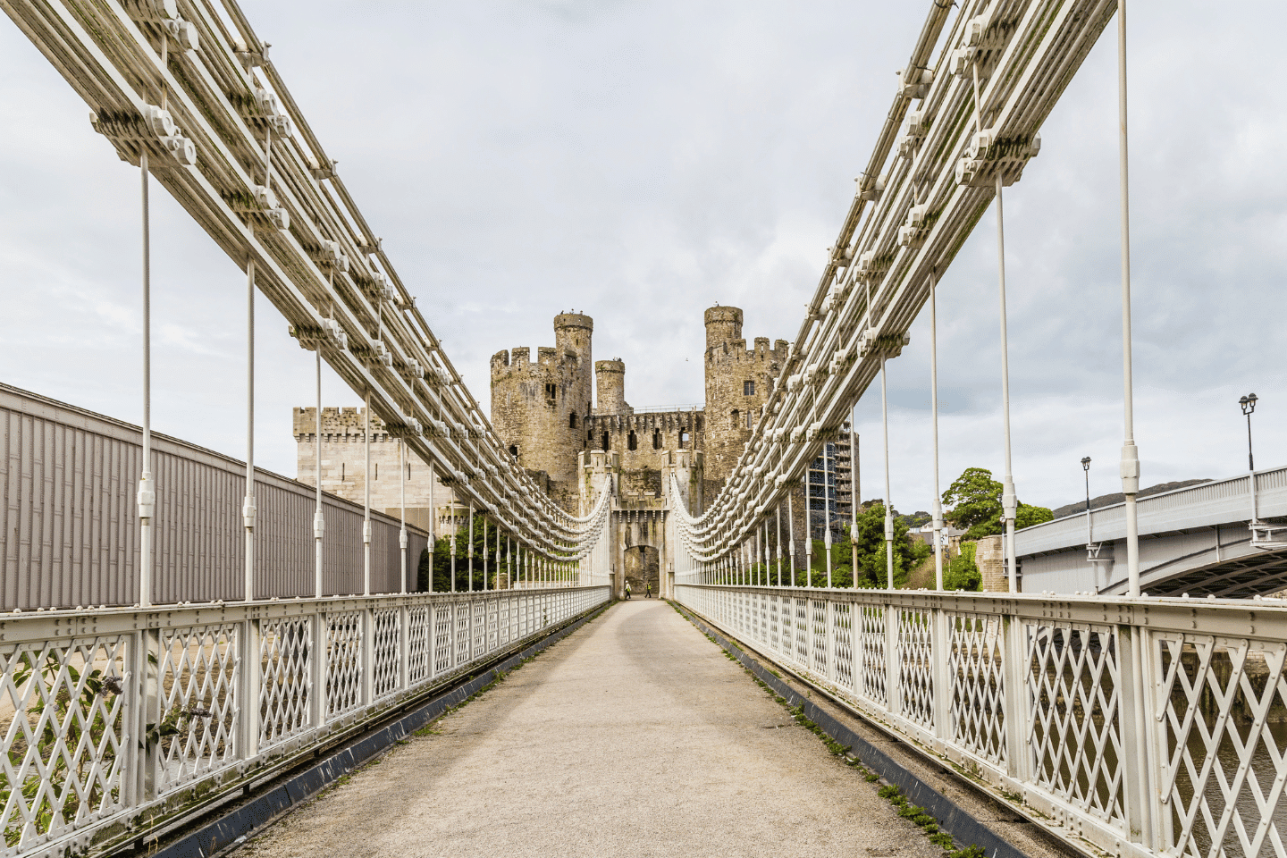 Conwy Castle and Conwy Suspension Bridge, Wales